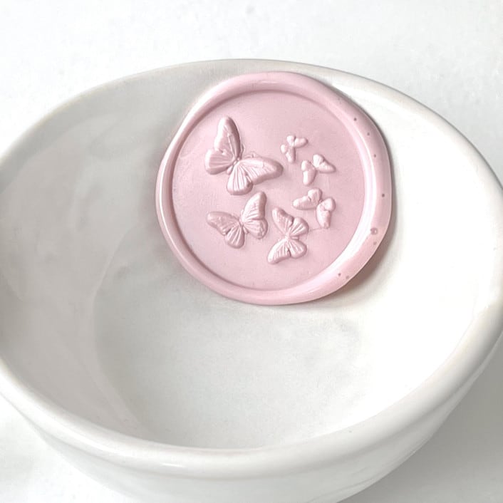 "Butterflies Wax Seal  Pack of 10, Customizable Color" - Wax Seals in multicolorassorted-colors by Abby Choi