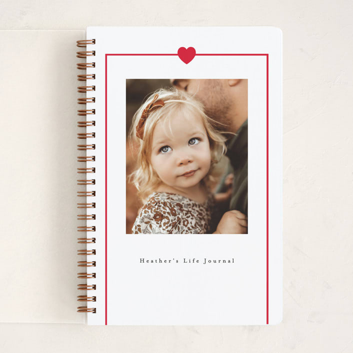 "Simple Heart" - Notebook in Cherry by AK Graphics - Front