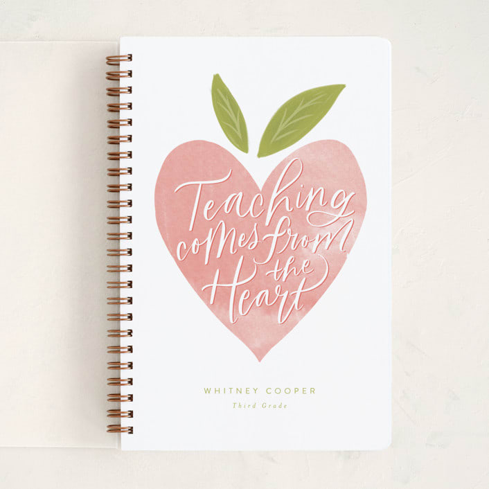 "From the Heart" - Notebook in Petal by Jackie Crawford - Front