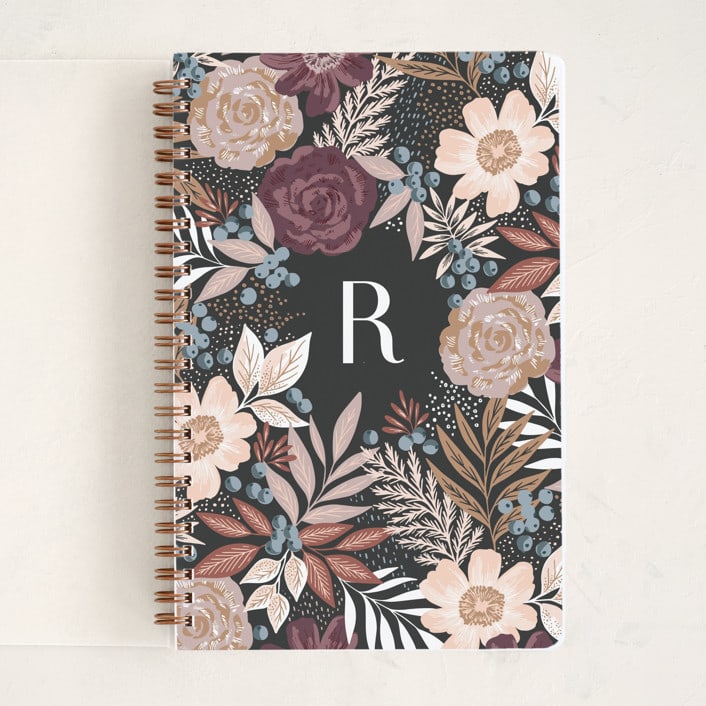 "Floral Spread" - Notebook in Carnation by Alethea and Ruth - Front