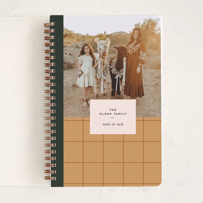 "Field Notes" - Notebook in Ochre by Annie Clark - Front