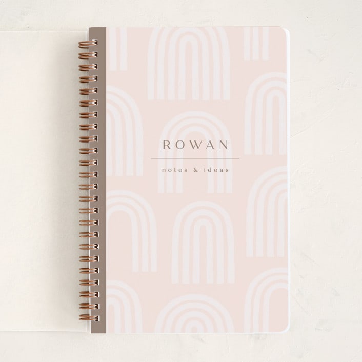 "rainbows" - Notebook in Cotton Candy by Owl and Toad - Front