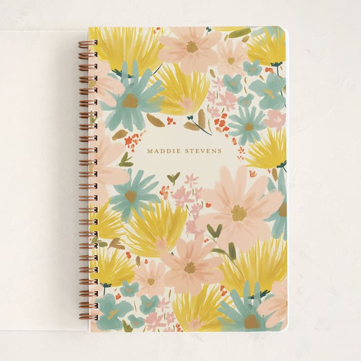 "Sophia" - Notebook in Salmon by Vera Lim - Front