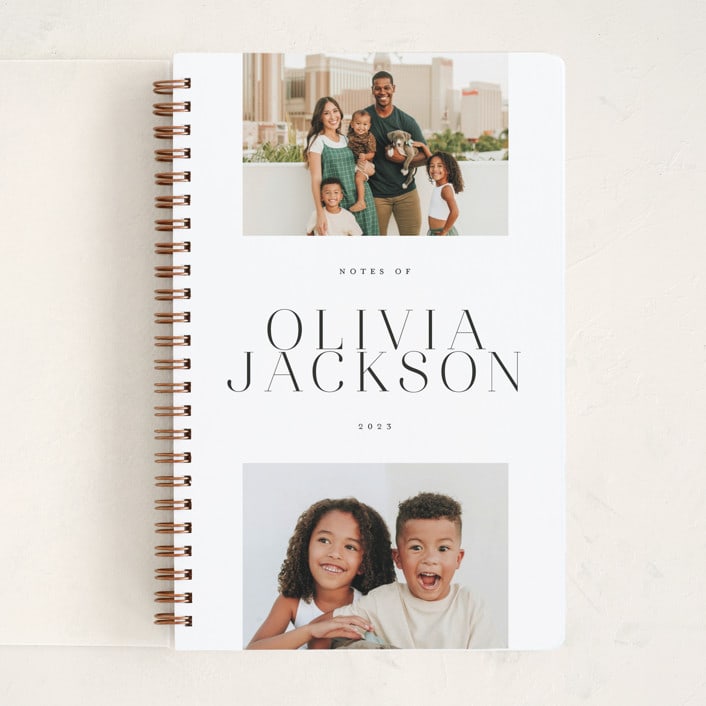 "Notes of" - Notebook in Onyx by Hudson meet Rose - Front