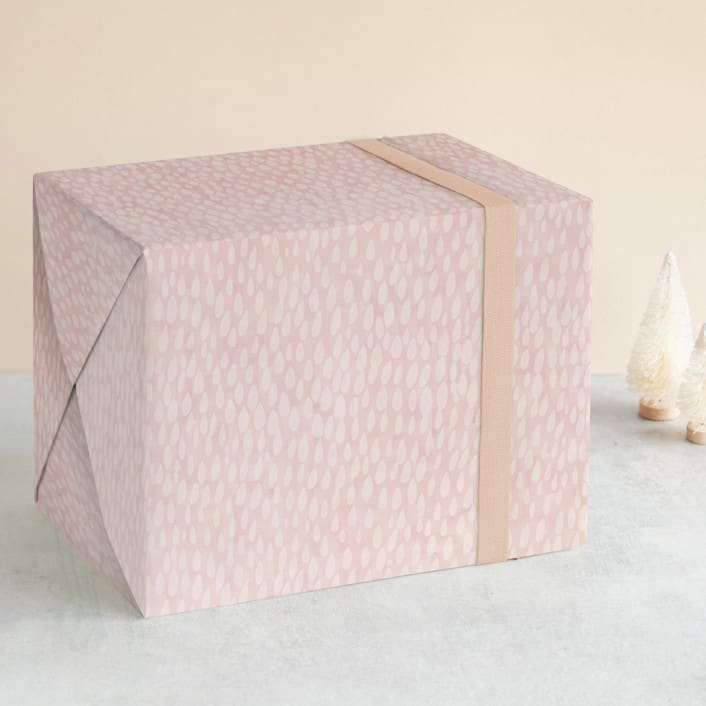 "Roseate" - Wrapping Paper in Blush by Marabou Design - Front