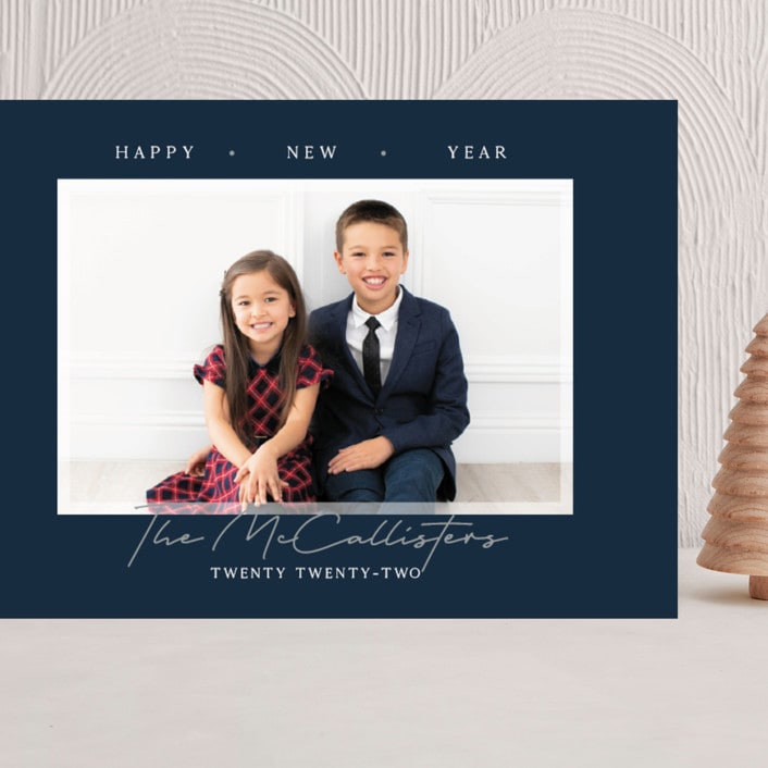 "Faith Love Family Border" - Holiday Cards in Twilight by Rebecca Rueth - Front