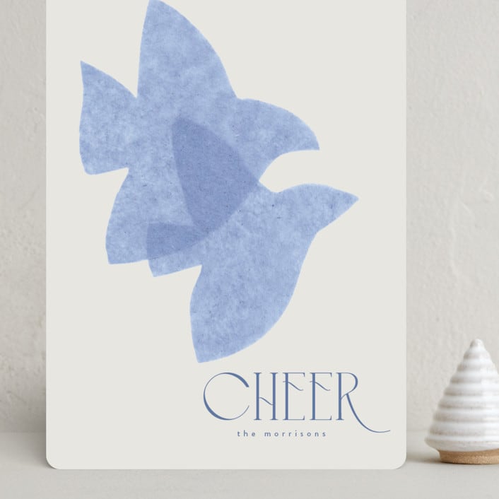 "Doves" - Holiday Cards in Sky by Tamara Hilje - Front