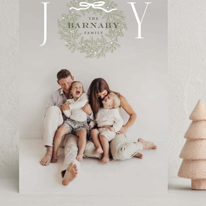 "Family Wreath" - Holiday Cards in Wreath by Oscar and Emma - Karly Depew - Front