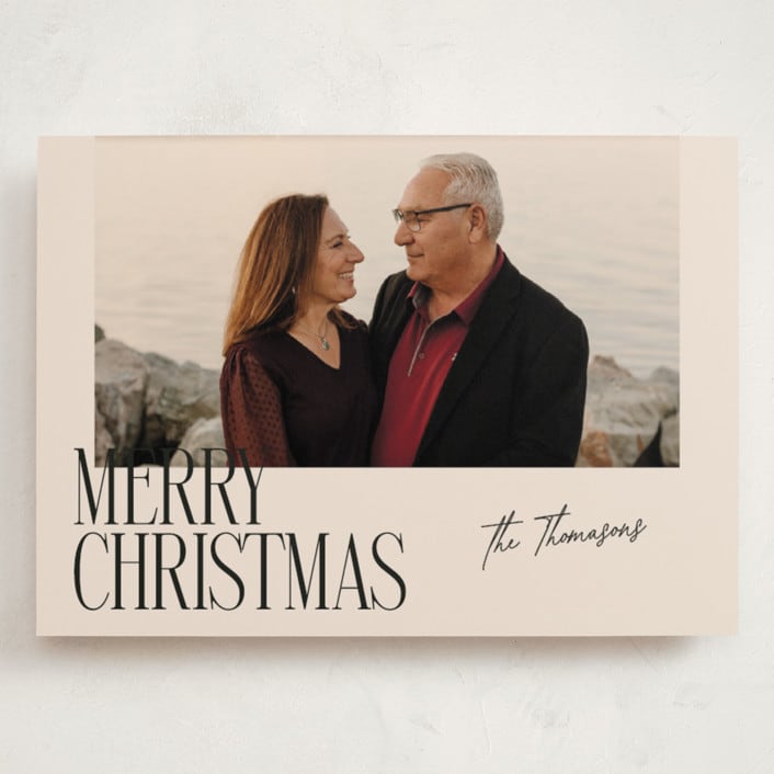"Merry Stack" - Holiday Cards in Eggnog by Ekko Studio - Front