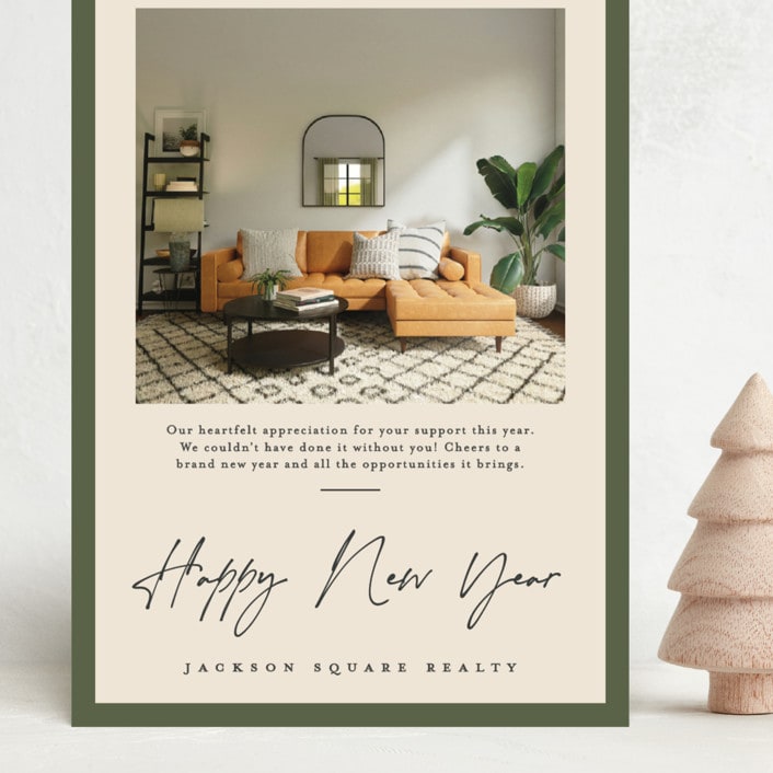 "Mod appreciation" - Holiday Cards in Wreath by Creo Study - Front