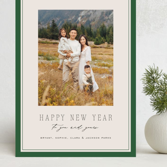 "Oxford" - Holiday Cards in Pine by Amy Kross - Front