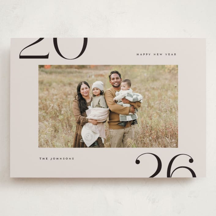 "On the Edge" - Holiday Cards in Champagne by Michelle Taylor - Front