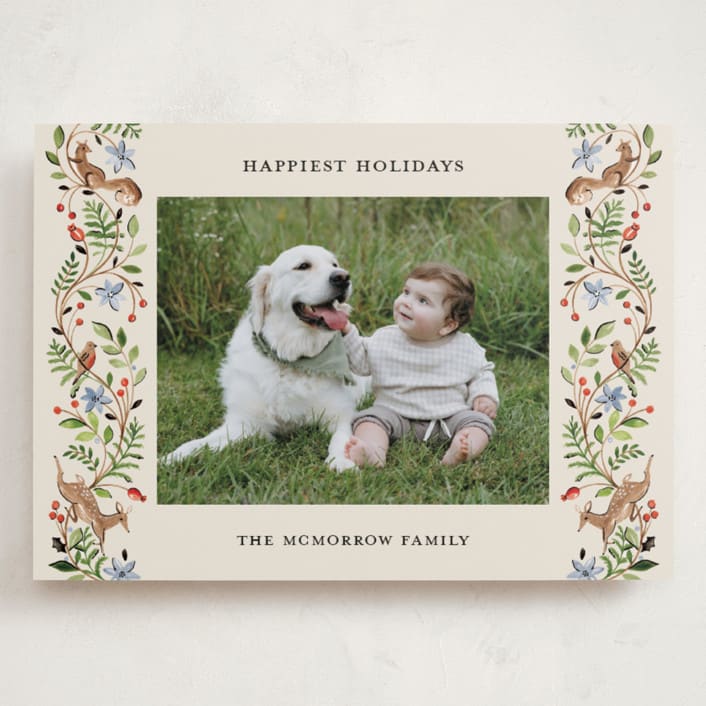 "Highlands" - Holiday Cards in Cornflower by Sarah Knight - Front