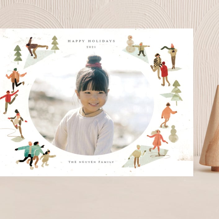 "Skate!" - Holiday Cards in Forest by Morgan Ramberg - Front