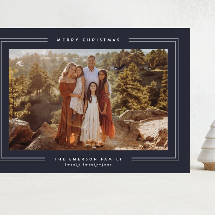 "Christmas Classic" - Holiday Cards in Navigation by Design Lotus - Front
