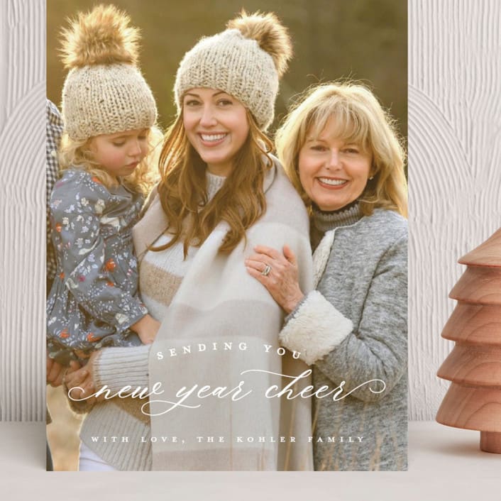 "sending christmas cheer" - Holiday Cards in Snow by Leah Ragain - Front