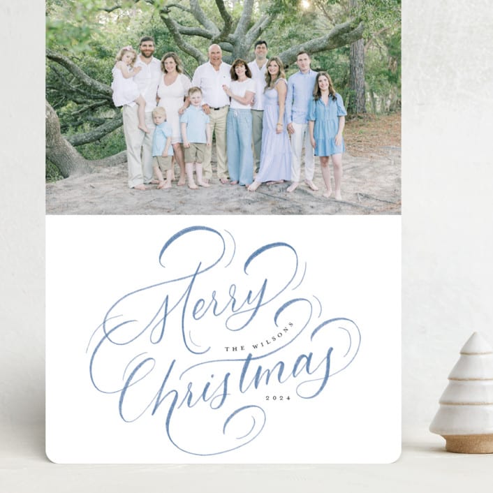 "Wonder Winterland" - Holiday Cards in Twilight by Up Up Creative - Front