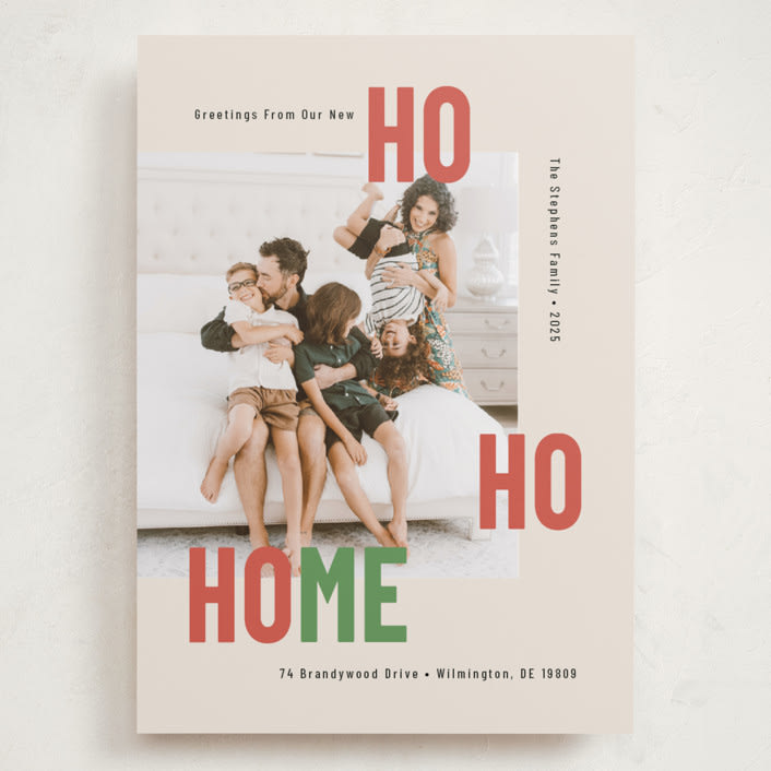 "New Ho Ho Home" - Holiday Cards in Eggnog by Mary Kay Garttmeier - Front