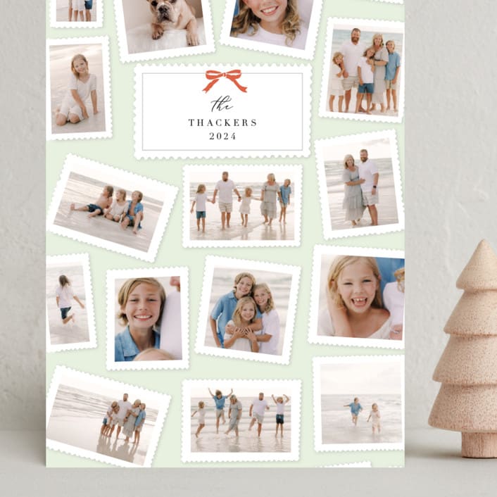"Multi Stamp Photo" - Holiday Cards in Mint by Hannah Williams - Front