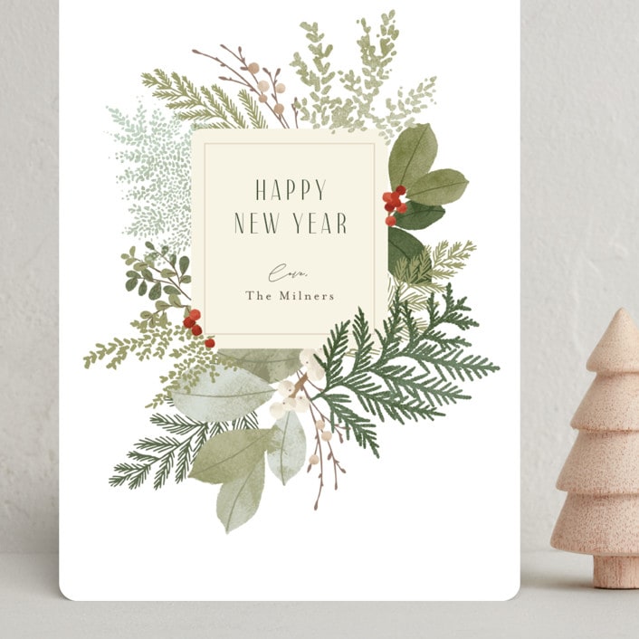 "Juniper" - Holiday Cards in Starlight by Jennifer Wick - Front