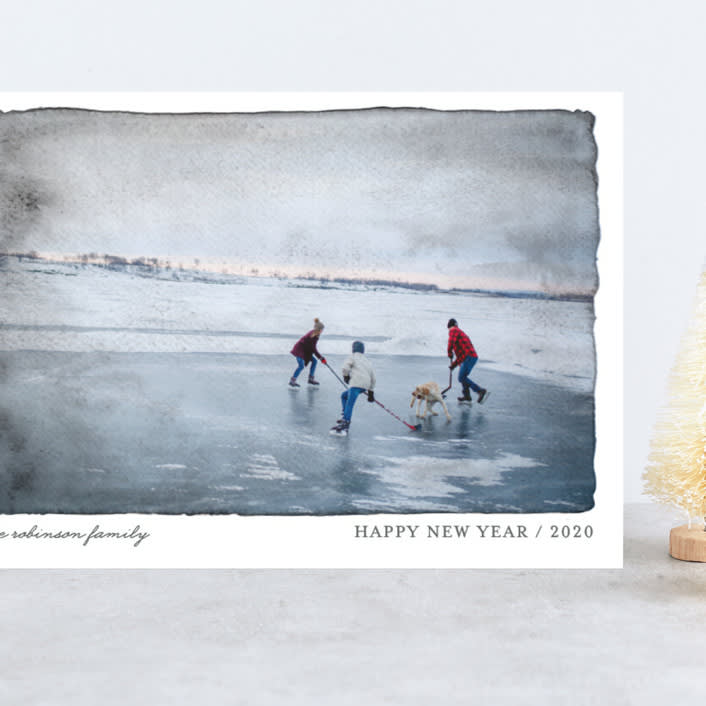 "Aquarelle" - Holiday Cards in Ash by cambria - Front