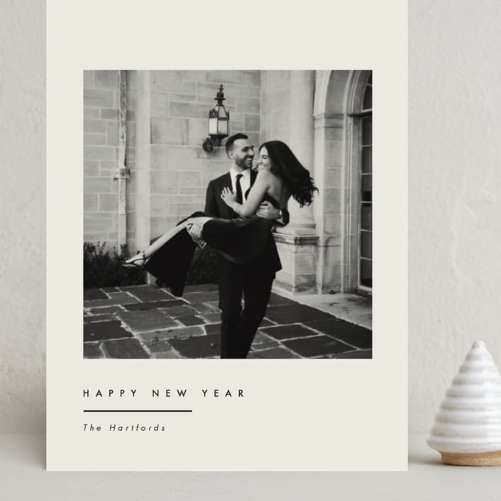 "Hartford" - Holiday Cards in Latte by Carolyn Nicks - Front