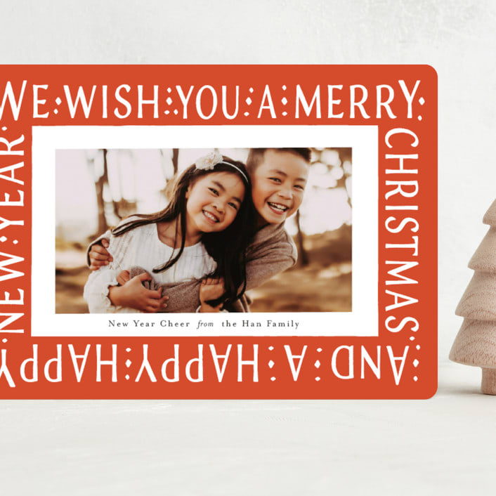 "Best Wishes" - Holiday Cards in Cherry by Ani Somi - Front