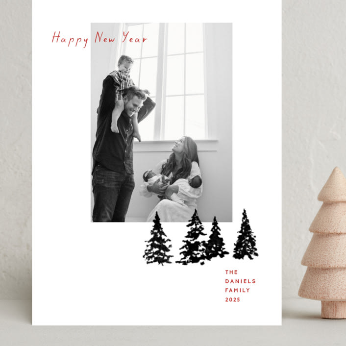 "Treelot" - Holiday Cards in Ash by Robin Ott - Front