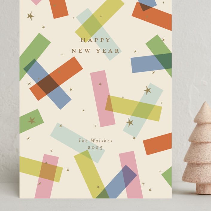 "confetti strips" - Holiday Cards in Candy by Ellen Schlegelmilch - Front