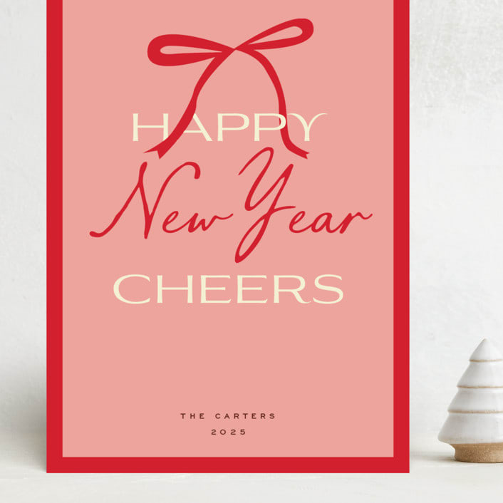"Everything" - Holiday Cards in Rose by Jennifer Lew - Front