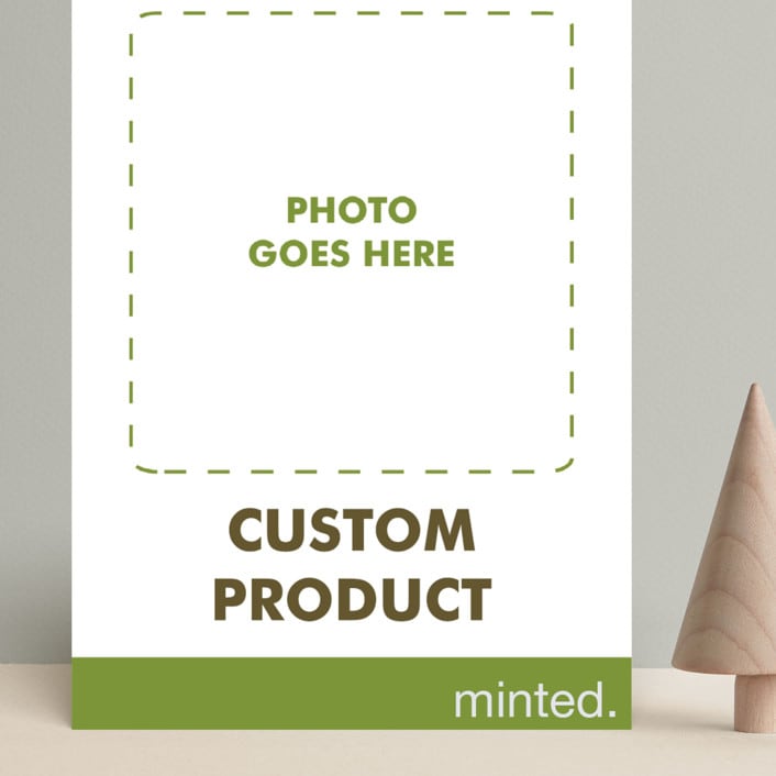"Portrait" - Holiday Cards in Charcoal by Minted Custom - Front