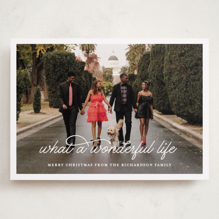 "What A Wonderful Life" - Holiday Cards in Snowflake by Leah Ragain - Front