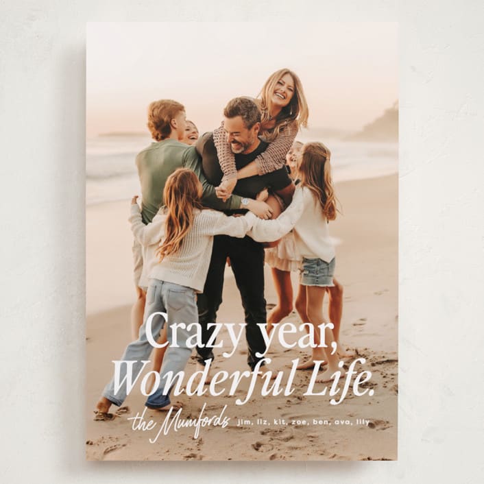 "Wonderfully Crazy" - Holiday Cards in Snowball by Erin L. Wilson - Front