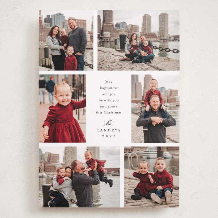 "All Around" - Holiday Cards in Coal by Jennifer Postorino - Front