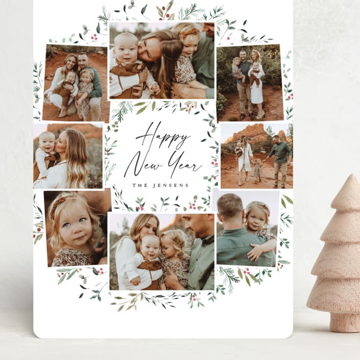 "Keepsake Wreath" - Holiday Cards in Snowball by Petra Kern - Front