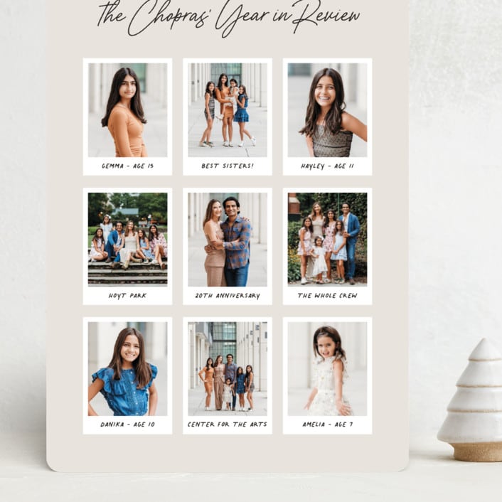 "Year in Review" - Holiday Cards in Latte by Hooray Creative - Front