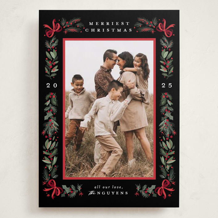 "Sparkly Bows" - Holiday Cards in Festive by Makewells - Front