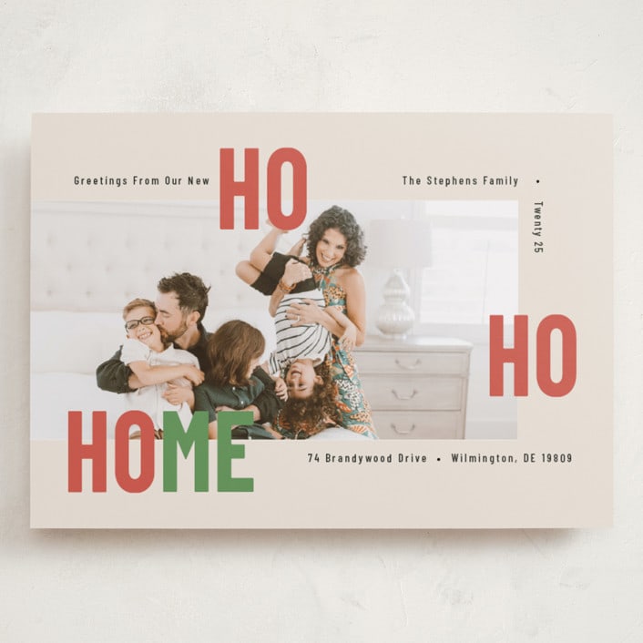 "New Ho Ho Home" - Holiday Cards in Eggnog by Mary Kay Garttmeier - Front