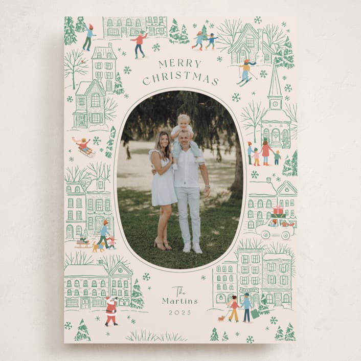 "Homeward bound" - Holiday Cards in Pine by Jennifer Wick - Front
