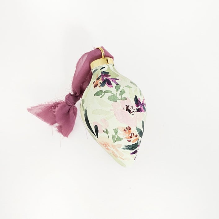 "Soft Green Floral Botanical Ornament" - Ornaments in green by Kate Nelson