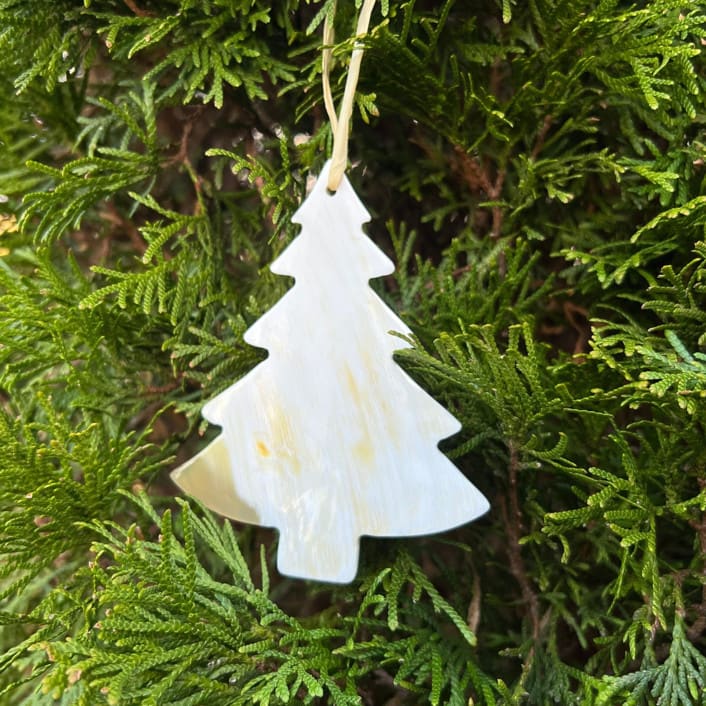 "Sustainable Horn Evergreen Tree Ornament" - Ornaments in multicolorassorted-colors by Powered By People