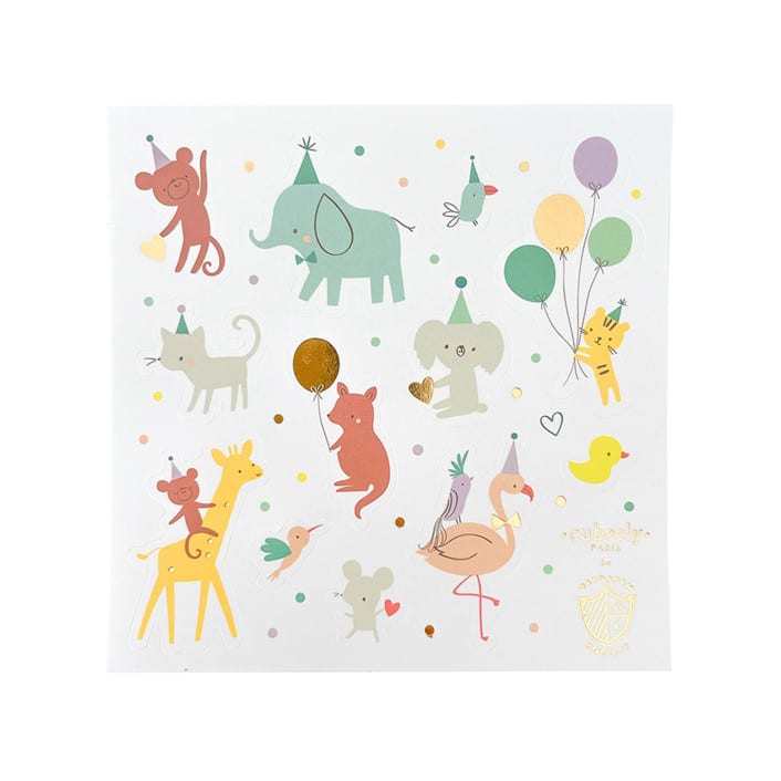 "Little Celebrations Stickers - Set of 4" - Party Favors in multicolor by Jollity and Co