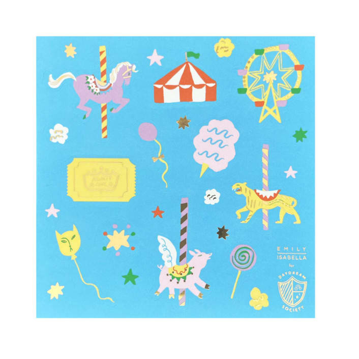 "Off to the Fair Stickers - Set of 4" - Party Favors in multicolor by Jollity and Co