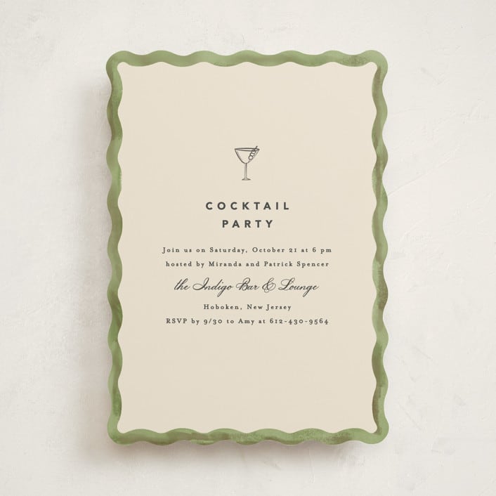 "Formal scallop" - Party Invitations in Palm by Creo Study - Front