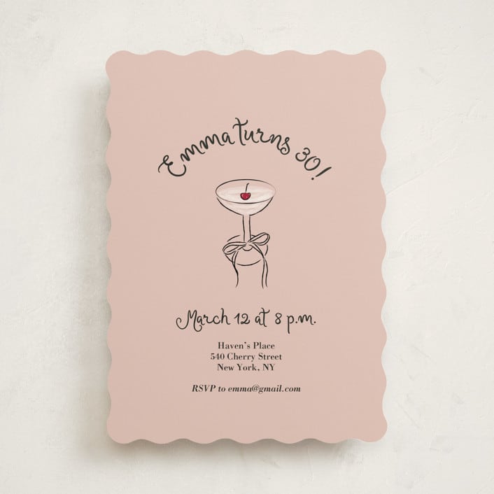 "Cherry Birthday" - Party Invitations in Cherry by Helena Vitto - Front