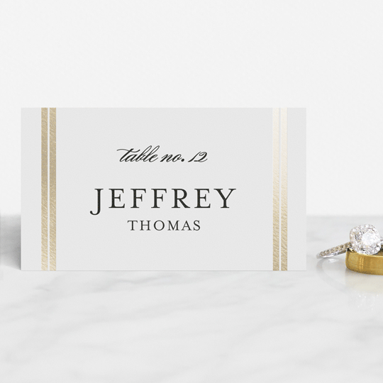 "Gilded Frame" - Place Cards in Corn by Stacey Meacham - Front with Free Guest Printing