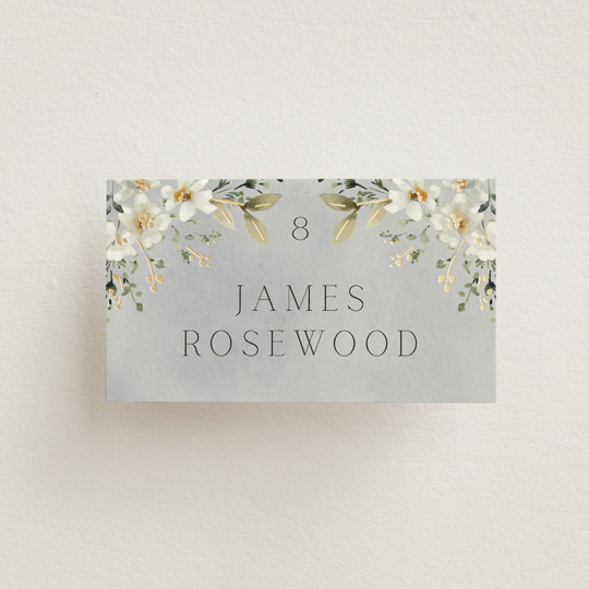 "Love Song" - Place Cards in Meadow by Petra Kern - Front with Free Guest Printing