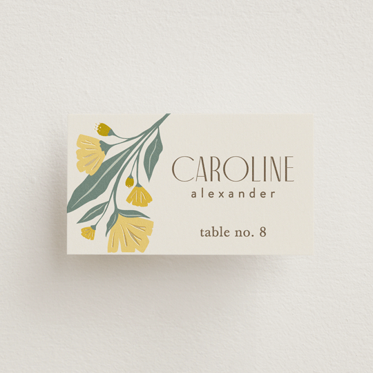 "storybook garden" - Place Cards in Buttercup by Karidy Walker - Front with Free Guest Printing