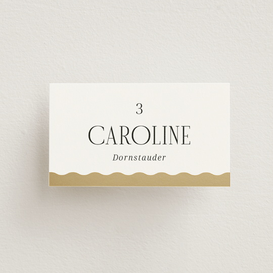 "Inventive" - Place Cards in Pepper by Olivia Raufman - Front with Free Guest Printing