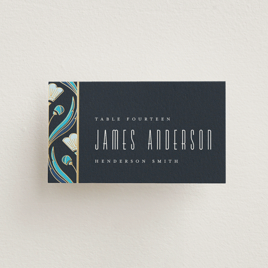 "Deco pattern" - Place Cards in Cote d'azur by Ana de Sousa - Front with Free Guest Printing